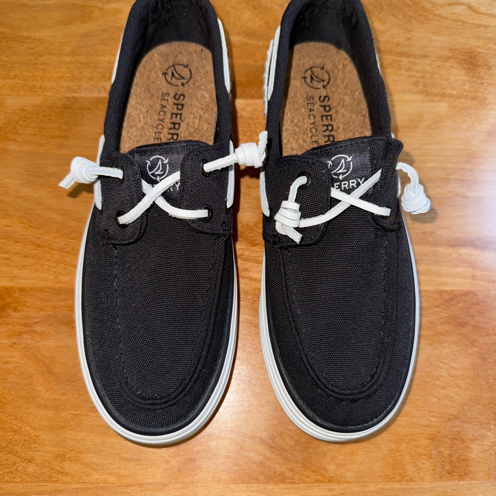 Sperry Black Canvas Sneakers - Picture 3 of 7